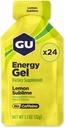 GU Energy Original Sports Nutrition Energy Gel, Vegan, Gluten-Free, Kosher och Dairy-Free On-the-Go Energy för alla träningspass, 24-räkning, Lemon Sublime