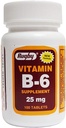 Vitamin B-6 25 mg, 100 tabletter, Watson Rugby - Köp Packs and Save (Pack of 3)