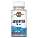 KAL Astaxanthin 10mg, kraftfulla antioxidanter tillskott, ögonhälsa och hjärntillskott, från naturligt växtkälla, icke-GMO, Vegan, glutenfri, 30 portioner, 60 VegCaps