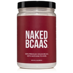NAKED BCAAs Aminosyror pulver, endast 1 ingrediens, Pure 2:1:1 Formel, Vegan Unflavored Branched Chain Aminosyror, Instantized All Natural BCAA Supplement - 500 Grams, 100 portioner