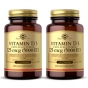 Solgar Vitamin D3 (Cholecalciferol) 10 mcg (400 IE) - 100 Softgels, Pack of 2 - Hjälper till att upprätthålla hälsosamma ben och tänder - Immunsystemsupport - Icke-GMO, Gluten Free, Dairy Free - 200 Total Servings