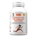 ANDREW LESSMAN Energy and Fat Metabolism Factors 180 Capsules - Främjar Optimum Fat Burning and Energy Metabolism, med karnitin, grönt te, Guarana, Ginseng, B-Complex. Lätt att svälja kapslar