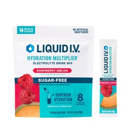 Flytande I.V.® Hydration Multiplier Sugar-Free - Raspberry Melon | Electrolyte Powder Drink Mix | 1 Pack (14 portioner)