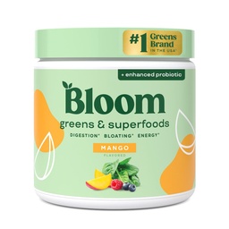 Bloom Nutrition Superfood Greens Powder, Digestive Enzymes med probiotika och prebiotika, Gut Health, Bloating Relief för kvinnor, Chlorella, Green Juice Mix med Beet Root Powder, 30 SVG, Mango