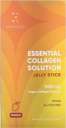 Varje dagze Essential Collagen Solution Jelly Stick | Vegan Collagen Peptide | Mango | 10 Packs | Hår, hud, naglar, skönhet, ben | Vitaminer, mineraler, antioxidanter för män och kvinnor