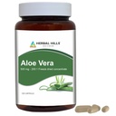 HERBAL HILLS Aloe Vera Capsules (Aloe barbadensis) | 120 kapslar (500 mg) | Pure Aloe Freeze Dried Powder Supplement, High Concentration, stöder övergripande välbefinnande