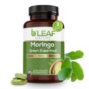 B'Leaf Nature Moringa Capsules Organic 1000mg — Pure Moringa Oleifera Leaf Powder Capsules for Energy & Immune Support | Non-GMO Gluten Free Vegan Superfood | 180 Veggie Capsules