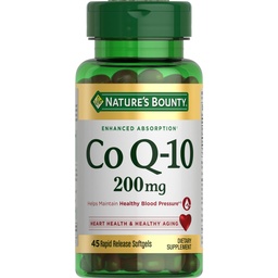 Naturens Bounty CoQ10, Heart Health and Healthy Aging, Dietary Supplement, 200mg, 45 Rapid Release Softgels