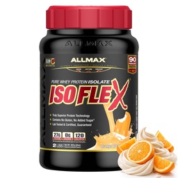 ALLMAX Nutrition ISOFLEX Whey Protein Isolate, Orange Dreamsicle - 2 lb - 27 Grams of Protein Per Scoop - Zero Fat & Sugar - 99% Lactose Free - Gluten Free & Soy Free - Ungefär 30 portioner