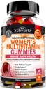 Kvinnors Multivitamin Gummies med vitamin A C B6 B12 D & E-vitaminer för immunstöd - Gummy Multivitamin för kvinnor för benbröst hud gemensamma och energi kosttillskott, blandad Berry smak, 60 Ct