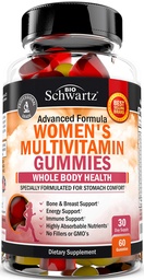 Kvinnors Multivitamin Gummies med vitamin A C B6 B12 D & E-vitaminer för immunstöd - Gummy Multivitamin för kvinnor för benbröst hud gemensamma och energi kosttillskott, blandad Berry smak, 60 Ct