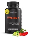 Livingood Daily Vitamin C Supplement, 3-in-1 Whole Food-Based Vitamin C with Acerola & Amla Fruit Extracts and Citrus Bioflavonoids for Immune Support, Vegan, Gluten Free, Non GMO, 60 Capsules