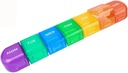 Weekly Pill Organizer Case, Large 7-Day Daily Pill Box Container, Colorful Portable Detachable Medicine Dispenser, Meds Reminder Holder för Medicinering, Vitamin, Fish Oil, Supplements, Capsule