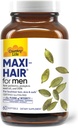 Country Life Maxi-Hair för män - 2000mcg Biotin, Saw Palmetto, Pumpkin Seed Oil, DIM, Potassium, Magnesium, Calcium & Zink Blend - Stöder Hälsosammare hår, Scalp, Skin & Nails, 60 Vegan Capsules