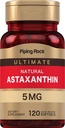 Piping Rock Astaxanthin Supplement 5mg | 120 Softgel Capsules | från Haematococcus Pluvialis Algae Extract | Non-GMO, Gluten Free