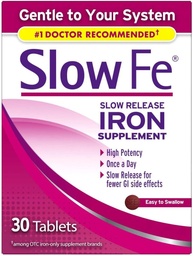 Slow Fe Slow Release Iron Supplement - 30 tabletter, pack 4