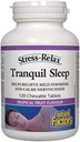 Stress-Relax Chewable Tranquil Sleep by Natural Factors, Sleep Supplement, Tropical Fruit Flavor, 60 Tablets
