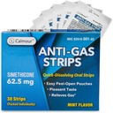 Anti Gas Relief 30 Strips | Mint Flavor Oral Dissolvable Anti Bloating Relief Strips | Rapid Gas Relief for Adults | Effective Bloating Relief for Women | Simethicone Anti Bloating for Women