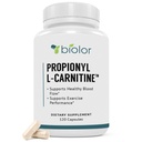 Biovy High Absorption Propionyl-L-Carnitine (PLCAR) No Artificial Fillers - Effektiv Propionyl L Carnitine HCL Supplement för att stödja blodcirkulation - 120 kapslar