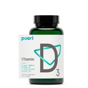 Puori Vitamin D3 Softgels, 2500 IU (62.5 mcg) - Fast Absorbing Vitamin D3 Supplements for Immune System Support, Bone Health & Density and Healthy Muscle Functions - Non-GMO & Gluten-Free - 120 Count