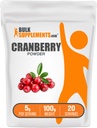 BulkSupplements.com Cranberry Powder - Cranberry Supplements for Women & Men, Air Dried Cranberries - Unsweetened & Gluten Free, 5g per Serving, 100g (3.5 oz) (Pack of 1)