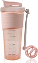 Protein Shaker Bottle,Sports Blender Bottles för proteinblandningar med Whisk Ball, Mixer Bottle,Portable Pre Workout Whey Protein Drink Shaker Cup, Midnight Pink