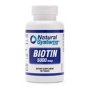 Biotin 60 tabletter 5000 mcg av naturliga system | Biotin Hair Growth Support Pills | Hair Skin Nails Vitaminer för män och kvinnor | Biotin Supplement förbättrar celltillväxt