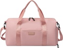 Gym Bag för kvinnor med skor kompartement och våt ficka | Hållbar lätt Gym Duffle Bag med motiverande citat och grafisk design | Bra för träning och över natten | Rose