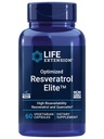 Life Extension Optimized Resveratrol Elite, Trans-resveratrol, quercetin, Healthy Aging, Heart Health, Brain Health, oxidativ stress, Gluten-Free, Non-GMO, Vegetarian, 60 Capsules
