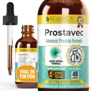 Prostavec Advanced Prostate Support Supplement - Liquid Formula for Faster Absorption with Pygeum, Saw Palmetto, Stinging Nettle + Turmeric & Damiana - Vegan, Non-GMO - 2 fl oz