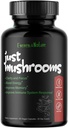 Just Mushrooms - Lion's Mane, Turkey Tail, Cordyceps, Reishi, and More - Natural Energy - Nootropic Brain Supplement - for Clarity & Focus - Immune System Booster