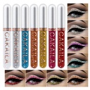 8 Färgad Glitter Liquid Eyeliner färgstark uppsättning, Delineadores De Colores Para Ojos, Rainbow White Red Blue Eyeliner Christmas Makeup Gift Kit för kvinnor vattentäta långvariga Quick Dry Eye Liners