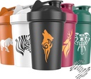 JEELA SPORTS 5 PACK Protein Shaker Bottles för proteinblandningar -20 OZ-Dishwasher Safe Shaker Cups för Protein Shakes - Shaker Cup för Blender Protein Shaker Bottle för Shakes Protein Shake Blender
