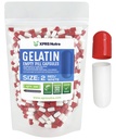 XPRS Nutra Size 2 Empty Capsules - 500 greve Empty Gelatin Capsules - Pills DIY Capsule Filling - Pure Bovine Pill Gel Caps for Do-It-Yourself Supplements (Red/White)
