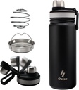 Ozizo 22 oz rostfritt stål Protein Shaker flaska med filter och blandning boll