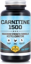 Karnitin 1500 - Acetyl L-Carnitine 1500mg Maximal Strength Carnitine Supplement - Stöder energi, minne, fokus och viktminskning - 120 Vegetariska kapslar