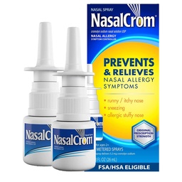 NasalCrom Nasal Spray Allergy Symptom Controller | 200 Sprayer | .88 FL OZ (2 Pack)