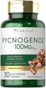 Carlyle Pycnogenol 100mg | 30 kapslar | French Maritime Pine Bark Extract | Pinus Pinaster | Non-GMO och Gluten Free Supplement