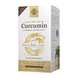 Solgar Full Spectrum Curcumin - 90 LiCaps - Superior Absorption - Brain, Joint & Immune Health - Non-GMO, Vegan, Gluten Free, Dairy Free - 90 portioner