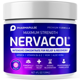Pharmapulse Neuropathy Nerve Therapy & Relief Cream - Maximal Strength Relief Cream för fot, händer, ben, tår inkluderar Alpha Lipoic Acid, Arnica, Vitamin B6, Aloe Vera, MSM - Effektiv lugnande 4oz