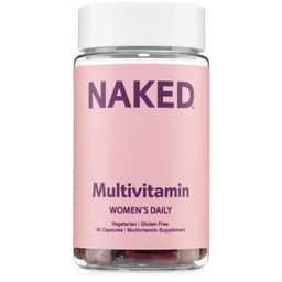 NAKED näring Kvinnors Multi - Dagliga Multivitamin - Vitaminer A, C, E, Selen, Zink, Frukt och Super Green Extracts, för att öka immunstöd - Glutenfri och vegetariska vitaminer, 60 kapslar