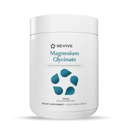 Revive MD Pure Magnesium Glycinate 200mg - High Absorption Supplement for Relaxation, Stress Relief, Sleep & Memory Support - Främjar starka ben, hälsosam nerv och muskelfunktion (60 portioner)