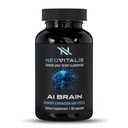 AI Brain Nootropic Supplement for Focus, Memory & Mental Clarity Improvement Capsules for Men & Women, Caffeine-Free Daily Cognitive Support med Bacopa, Alpha GPC & Vitamin B6, 60 Vegetarian Capsules