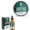 Biotin Beard Balm for Men & Conditioning Beard Wax and Growth Beard Growth Oil with 2X Concentration Biotin for Men, Hydrates & Thickens Facial Hair