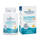 Nordic Naturals Ultimate Omega-D3, Lemon Flavor - 60 Soft Gels - 1280 mg Omega-3 + 1000 IE Vitamin D3 - EPA & DHA - Främjar hjärna, hjärta och immunhälsa - 30 portioner