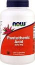 Nu livsmedel, Pantothenic Acid, 500 mg, 250 kapslar