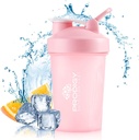 Prodigy Nutrition Labs Premium Shaker Bottle Perfekt för Protein Shakes och Pre Workout -14 Ounce (rosa)