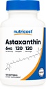 Nutricost Astaxanthin 6mg, Non-GMO och Gluten Free, 120 Softgels (4 månaders leverans)