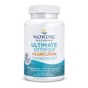 Nordic Naturals Omega Curcumin, Lemon - 60 Soft Gels - 1200 mg Omega-3 + 400 mg Optimerad Curcumin - Combats Cellular Stress - Non-GMO - 30 portioner