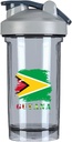 Vintage Guyana Guyanese Flag 18 Ounce Shaker Cup, Fashion Theme Pattern Shaker Bottle Leak-proof Workout Shake Bottles 500ML/18 oz Perfekt för Pre Workout-2